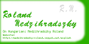 roland medzihradszky business card